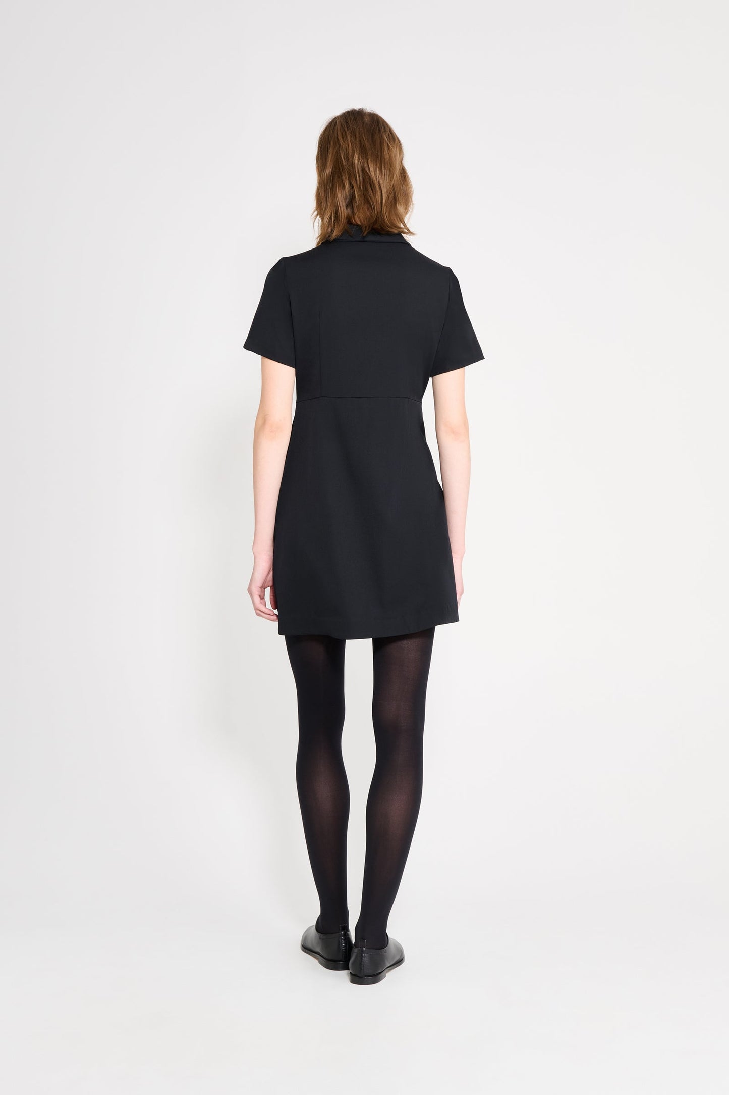 BOW BOUQUET WOOL POLO DRESS