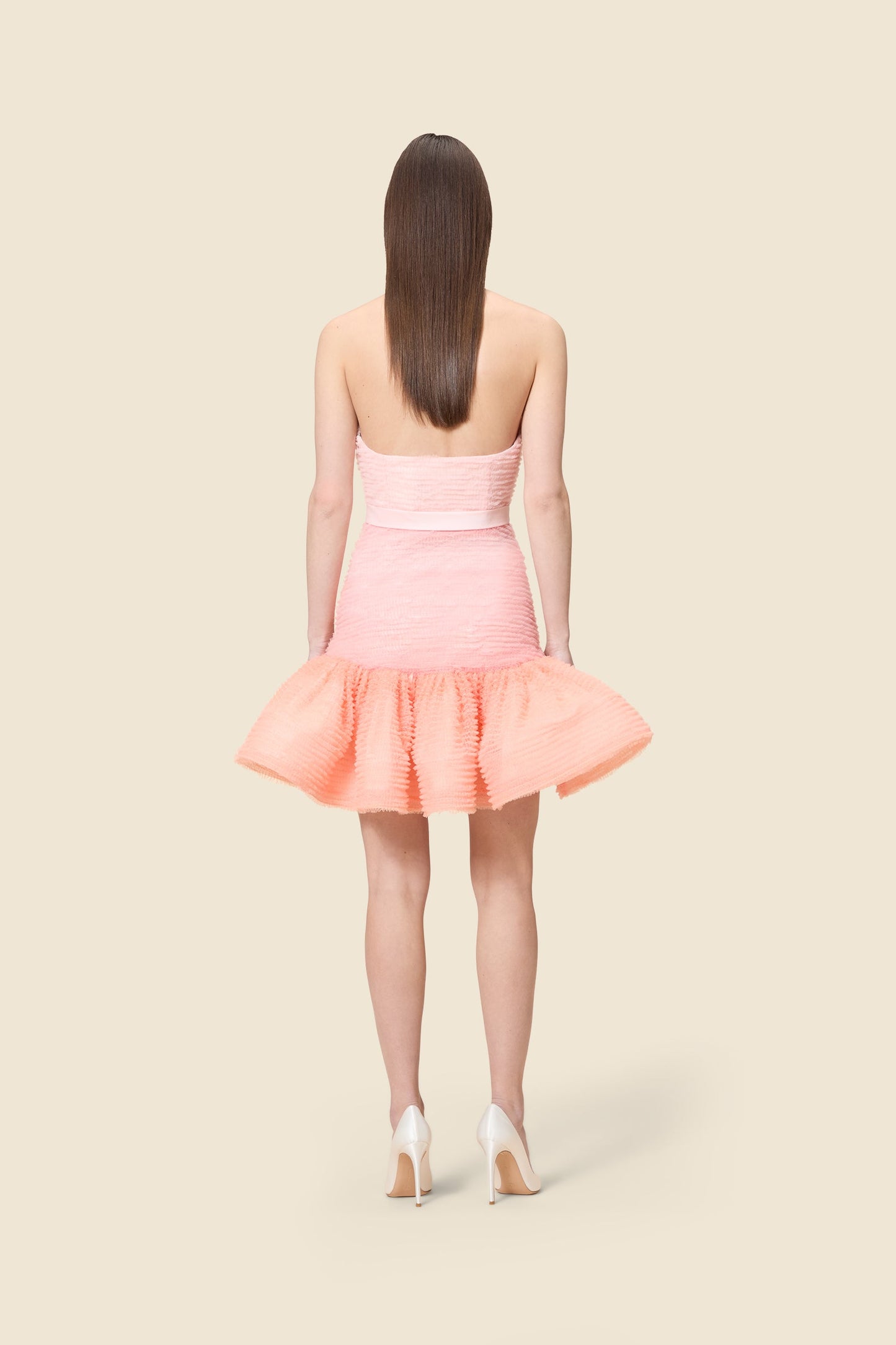 TULLE RUFFLE DRESS