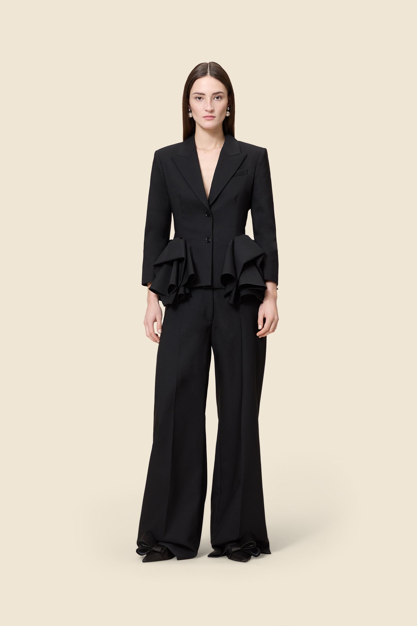 TUCK UP WOOL BLAZER