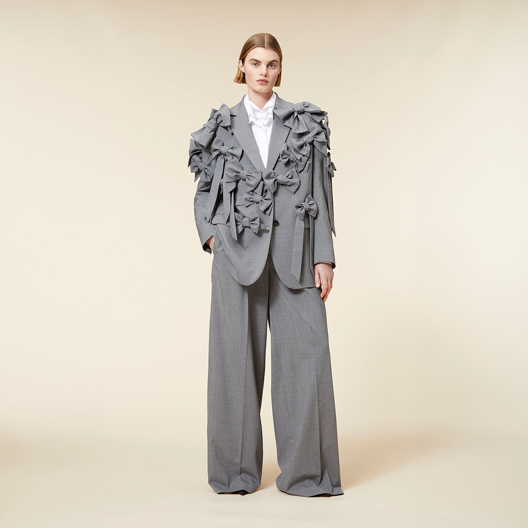 BOW BOUQUET WOOL BLAZER