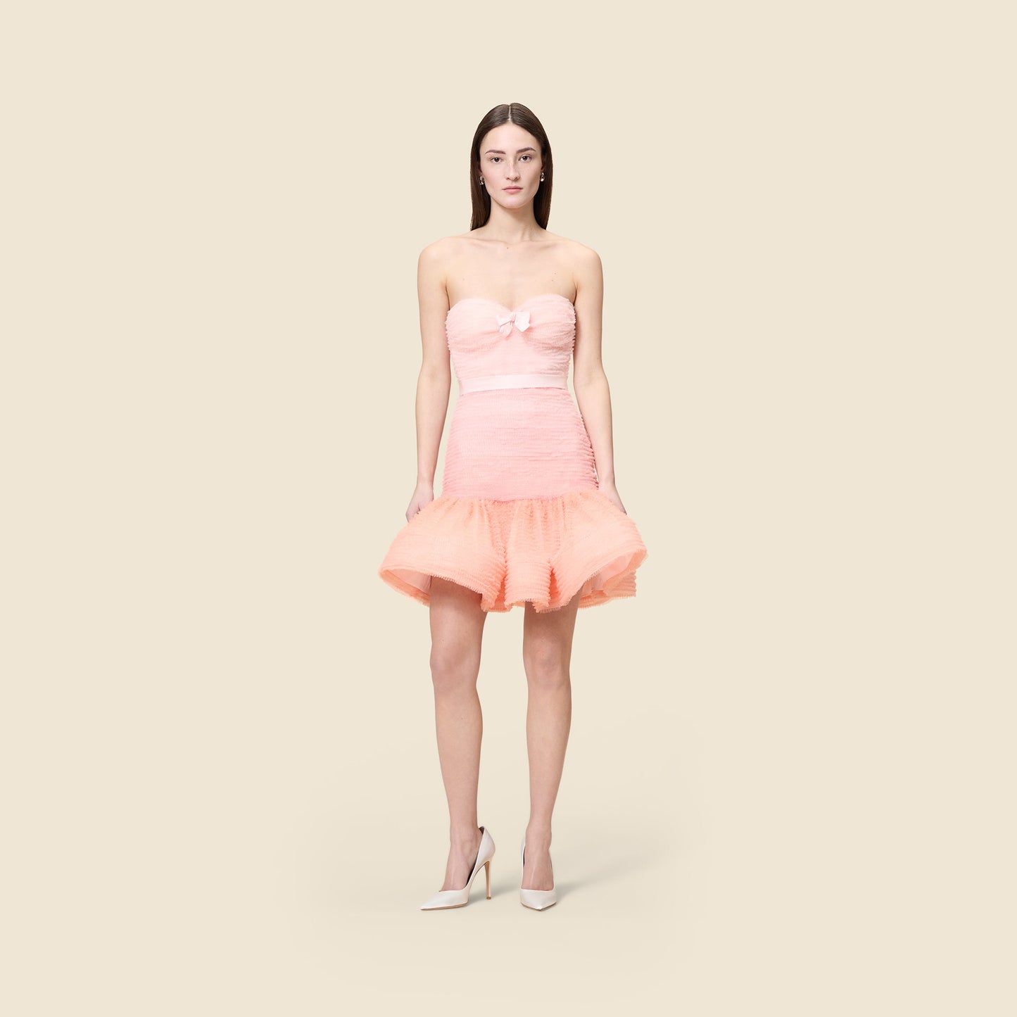 TULLE RUFFLE DRESS