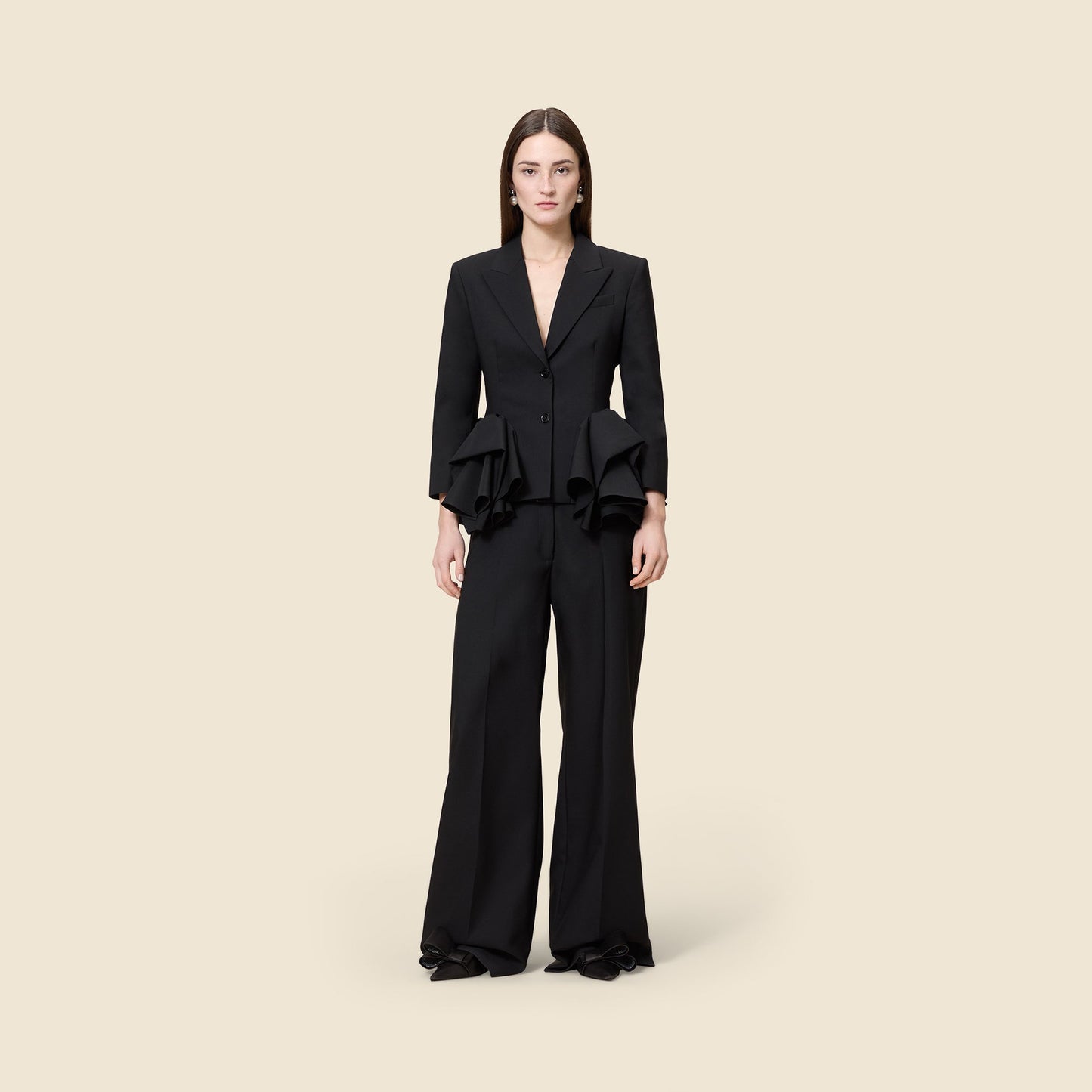 TUCK UP WOOL BLAZER