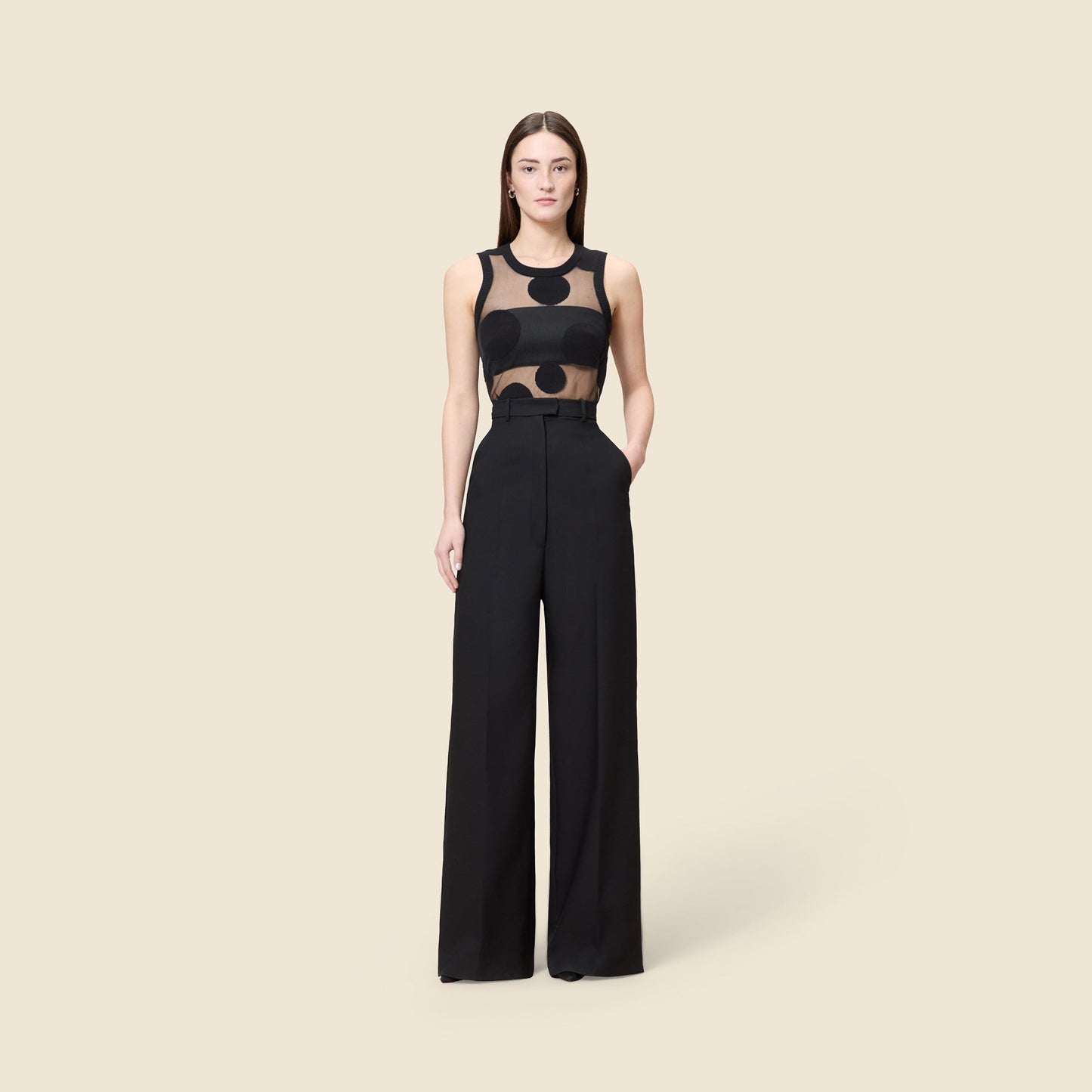 SUPER HIGH WAISTED WOOL TROUSERS