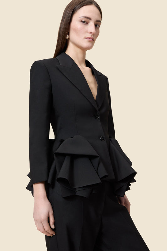 TUCK UP WOOL BLAZER