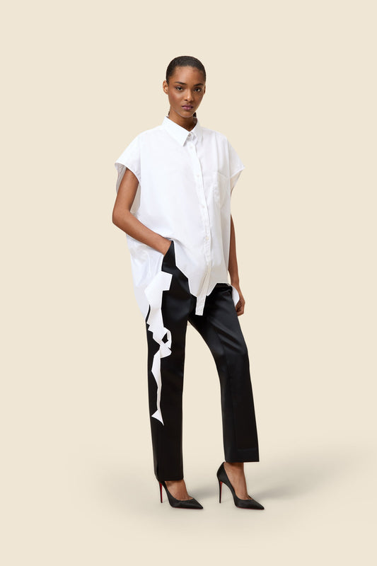 SLEEVELESS POPLIN SHIRT